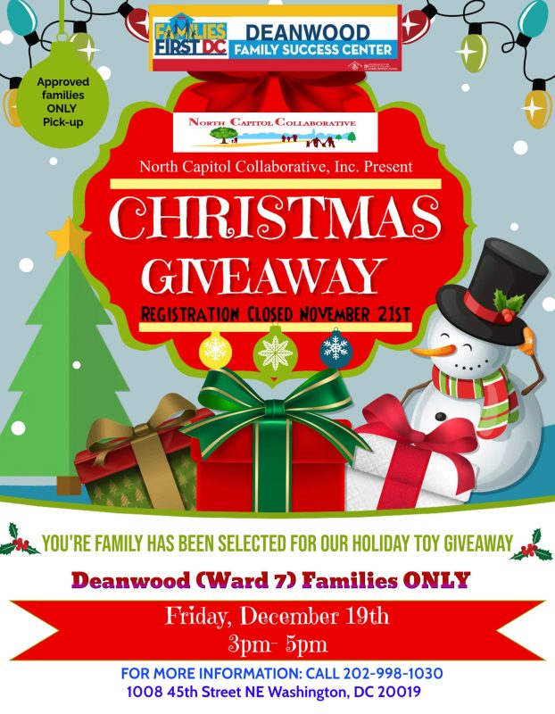 Christmas Giveaway - Deanwood-FY26- Flyer to selected families ONLY